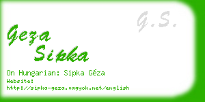 geza sipka business card