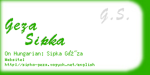 geza sipka business card
